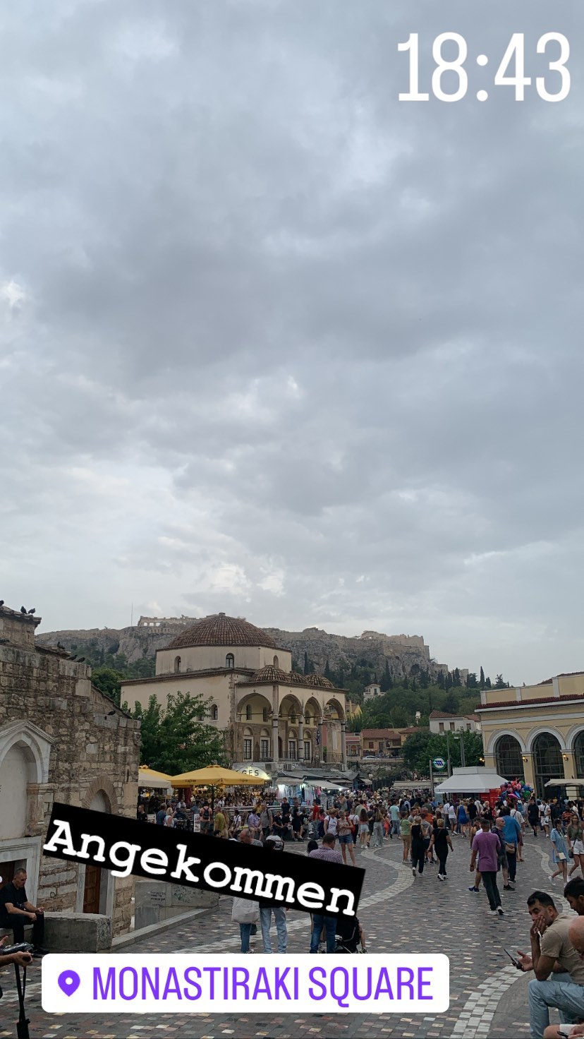 Ankunft in Athen
